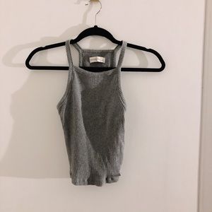 A&F cropped gray tank top